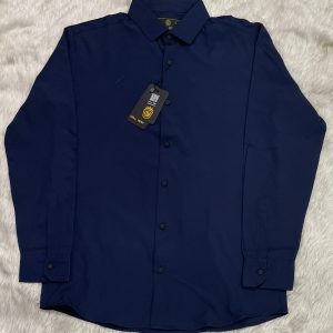 চায়না ফুল স্লিভ শার্ট (নেভি বুলু)